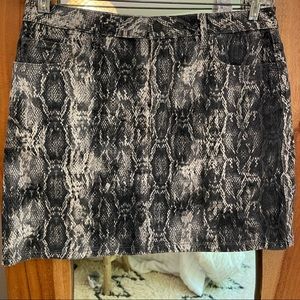 Zara Snake Print Mini Skirt